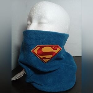 New DC Superman Neck Gaiter / Wrap! Embroidered Logo. (OSFM). Blue. Unisex